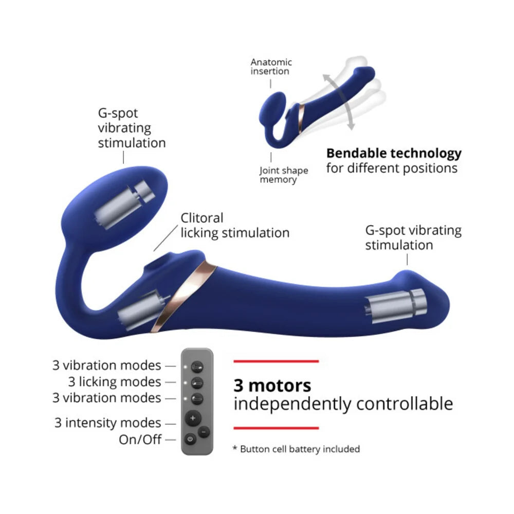 Strap-On-Me Multi Orgasm Bendable Strapless Strap-On in Medium