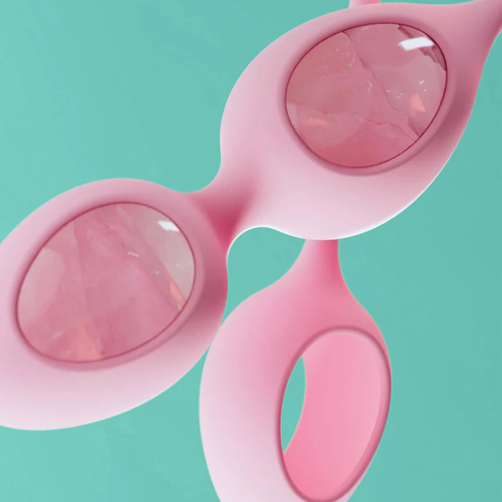 Yonii 2-Piece Rose Quartz Eggs Set