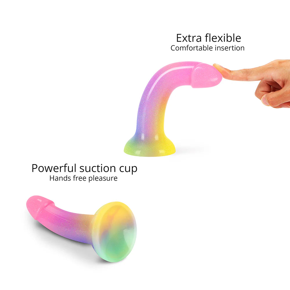 Stargazer Rainbow and Glitter Dildo