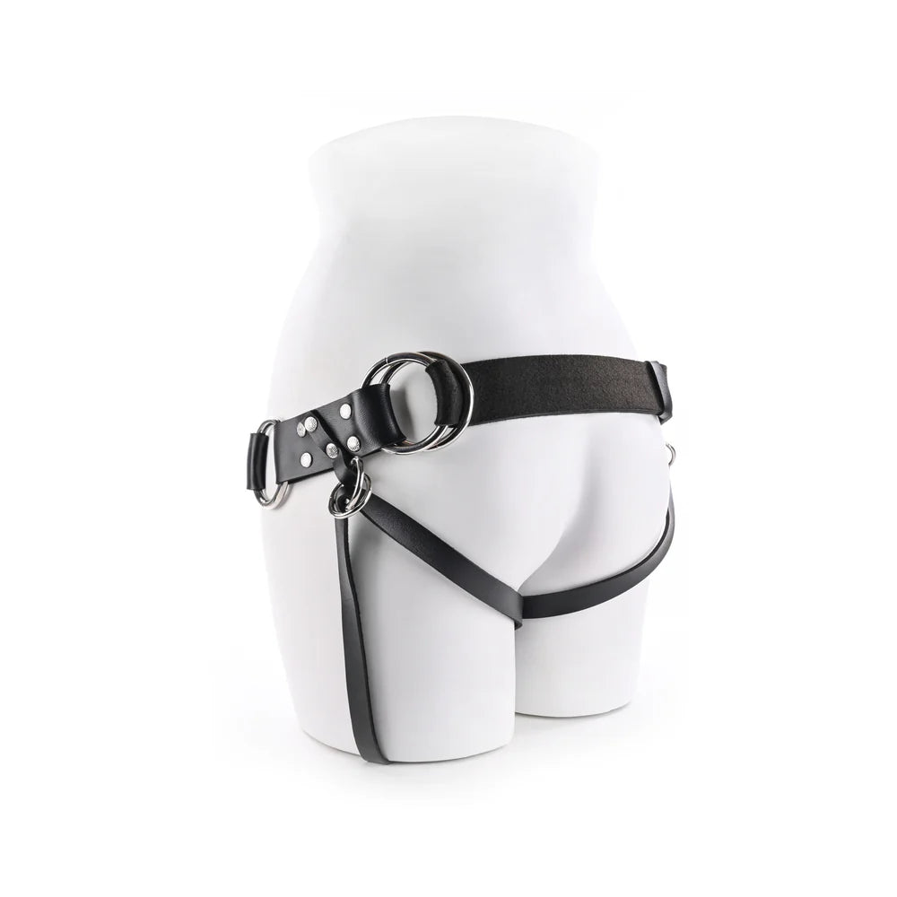 Faux Leather Strap on Harness