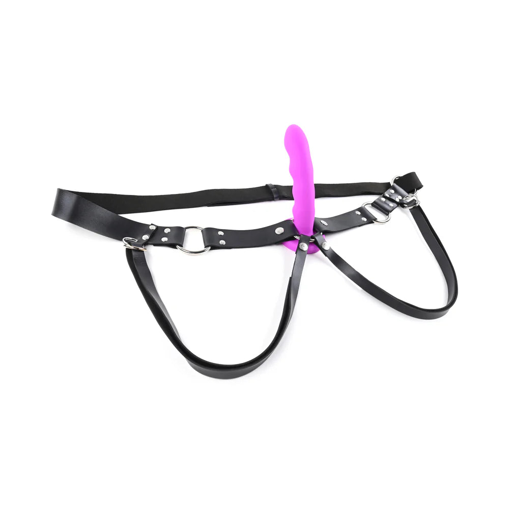 Faux Leather Strap on Harness