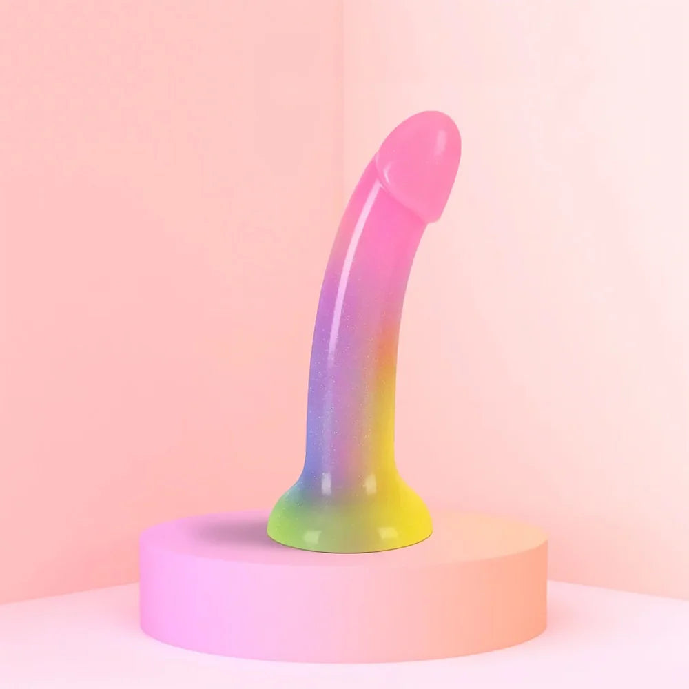 Stargazer Rainbow and Glitter Dildo