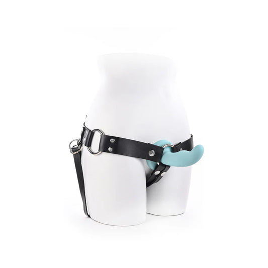 Faux Leather Strap on Harness